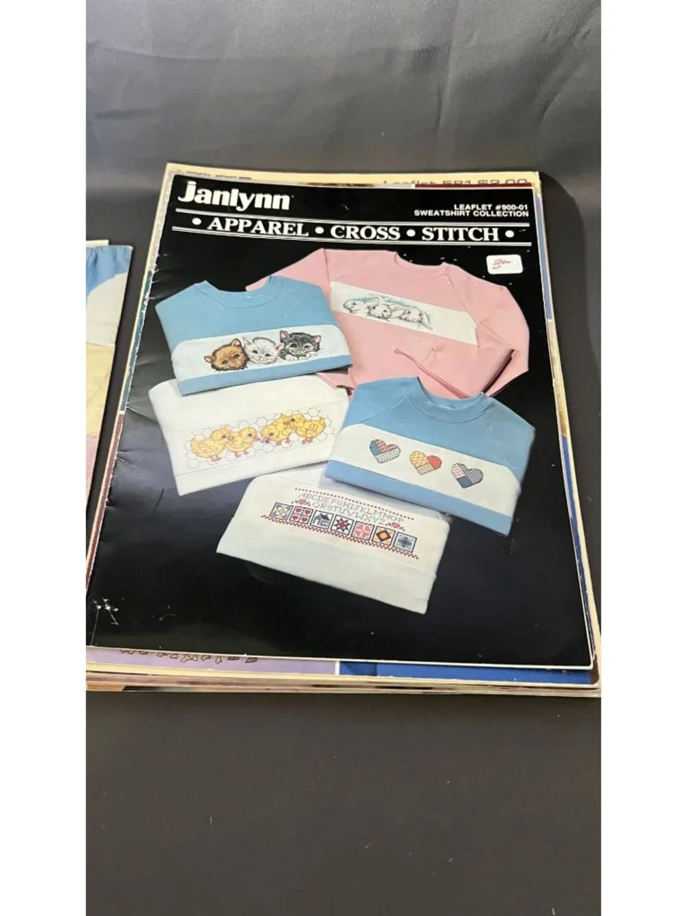 22 Vintage Cross Stitch Patterns For Sweatshirts 1980s Booklets Bundle